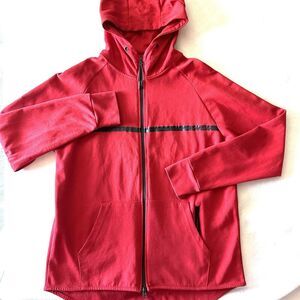 Particle Men's L Large Red Full Zip Performance Hooded‎ Jacket